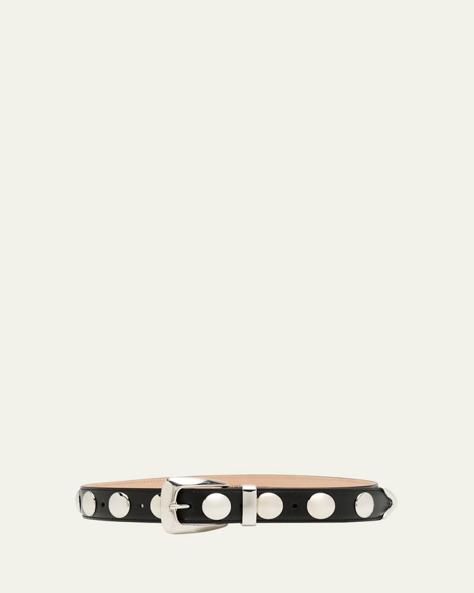 Benny Silvertone Studded Leather Belt